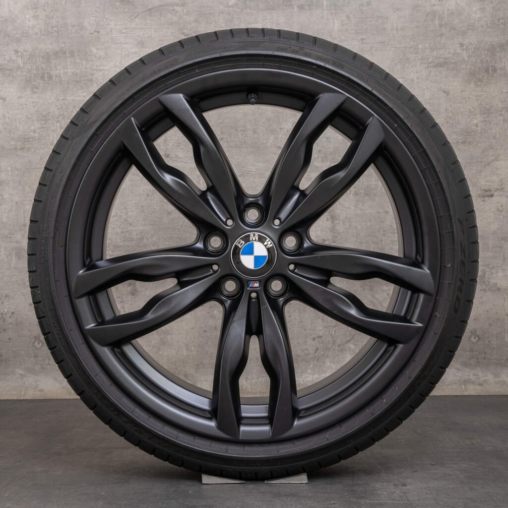 40345 434 m original bmw 5er 6er felgen 20 zoll f10 f11 f12 f13 f06 gran coupe sommerraeder styling 434 m 7845867 7845868 schwarz seidenmatt 1175348